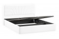Кровать с ПМ «Пандора» 1600 Тип 1 (с подъемным механизмом и заглушиной) Экокожа Polo white