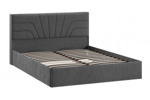 Кровать с ПМ Пандора 1600 Тип 1 (с подъемным механизмом и заглушиной) Микрошенилл Relax Graphite