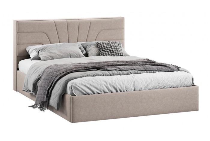 Кровать с ПМ «Пандора» 1600 Тип 1 (с подъемным механизмом и заглушиной) Микрошенилл Relax Latte