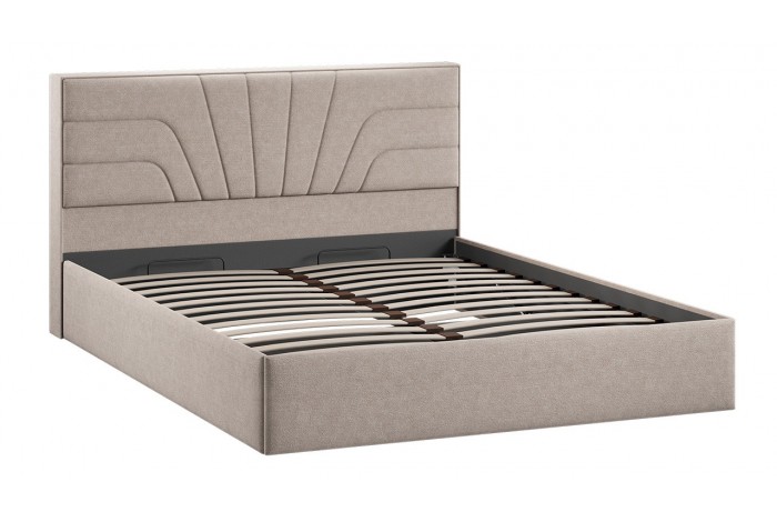 Кровать с ПМ «Пандора» 1600 Тип 1 (с подъемным механизмом и заглушиной) Микрошенилл Relax Latte