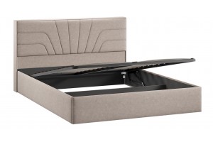 Кровать с ПМ Пандора 1600 Тип 1 (с подъемным механизмом и заглушиной) Микрошенилл Relax Latte