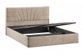 Кровать с ПМ «Пандора» 1600 Тип 1 (с подъемным механизмом и заглушиной) Микровелюр Wellmart Dark Beige