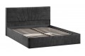 Кровать с ПМ «Пандора» 1600 Тип 1 (с подъемным механизмом и заглушиной) Микровелюр Wellmart Graphite