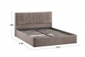 Кровать с ПМ «Пандора» 1600 Тип 1 (с подъемным механизмом и заглушиной) Микровелюр Wellmart Latte