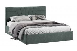 Кровать с ПМ Пандора 1600 Тип 1 (с подъемным механизмом и заглушиной) Велюр Brut Forest 09