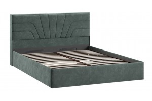 Кровать с ПМ Пандора 1600 Тип 1 (с подъемным механизмом и заглушиной) Велюр Brut Forest 09