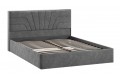 Кровать с ПМ «Пандора» 1600 Тип 1 (с подъемным механизмом и заглушиной) Велюр Brut Grey 16