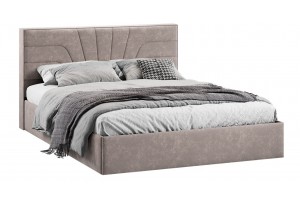 Кровать с ПМ Пандора 1600 Тип 1 (с подъемным механизмом и заглушиной) Велюр Brut Mocco 06