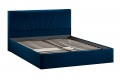 Кровать с ПМ «Пандора» 1600 Тип 1 (с подъемным механизмом и заглушиной) Велюр Confetti Blue