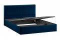 Кровать с ПМ «Пандора» 1600 Тип 1 (с подъемным механизмом и заглушиной) Велюр Confetti Blue