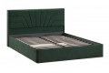 Кровать с ПМ «Пандора» 1600 Тип 1 (с подъемным механизмом и заглушиной) Велюр Confetti Deep forest