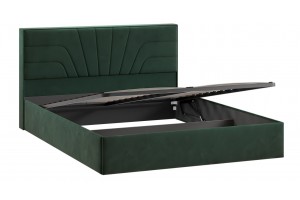Кровать с ПМ Пандора 1600 Тип 1 (с подъемным механизмом и заглушиной) Велюр Confetti Deep forest