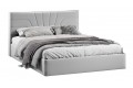 Кровать с ПМ «Пандора» 1600 Тип 1 (с подъемным механизмом и заглушиной) Велюр Confetti Silver