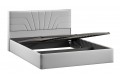 Кровать с ПМ «Пандора» 1600 Тип 1 (с подъемным механизмом и заглушиной) Велюр Confetti Silver