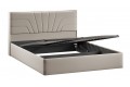 Кровать с ПМ «Пандора» 1600 Тип 1 (с подъемным механизмом и заглушиной) Велюр Confetti Smoke