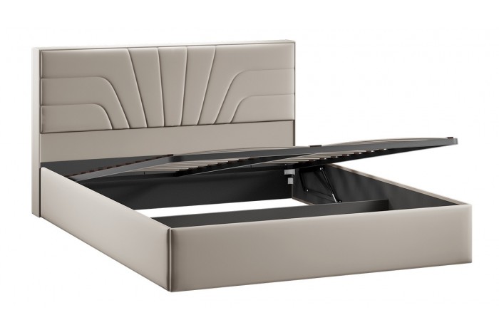 Кровать с ПМ «Пандора» 1600 Тип 1 (с подъемным механизмом и заглушиной) Велюр Confetti Smoke