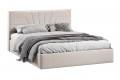 Кровать с ПМ «Пандора» 1600 Тип 1 (с подъемным механизмом и заглушиной) Велюр Мокко светлый