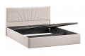 Кровать с ПМ «Пандора» 1600 Тип 1 (с подъемным механизмом и заглушиной) Велюр Мокко светлый
