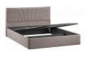 Кровать с ПМ «Пандора» 1600 Тип 1 (с подъемным механизмом и заглушиной) Велюр Мокко темный