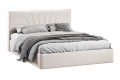 Кровать с ПМ «Пандора» 1600 Тип 1 (с подъемным механизмом и заглушиной) Велюр Светлый