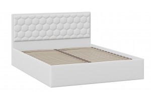 Кровать без ПМ Порто 1400 (без подъемного механизма) Экокожа белая Polo