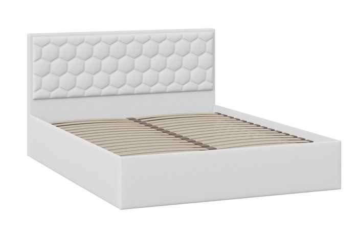 Кровать без ПМ «Порто» 1400 (без подъемного механизма) Экокожа белая Polo