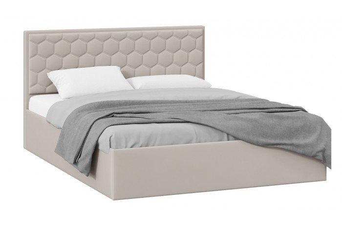 Кровать без ПМ «Порто» 1400 (без подъемного механизма) Велюр Confetti Smoke