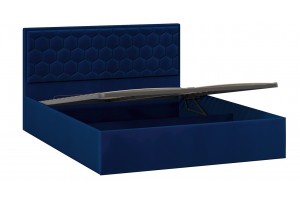Кровать с ПМ Порто 1400 (с подъемным механизмом) Велюр Confetti Blue