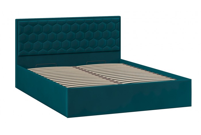 Кровать с ПМ «Порто» 1400 (с подъемным механизмом) Велюр Confetti Izumrud