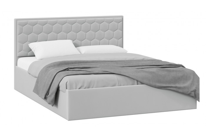 Кровать с ПМ «Порто» 1400 (с подъемным механизмом) Велюр Confetti Silver