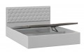 Кровать с ПМ «Порто» 1400 (с подъемным механизмом) Велюр Confetti Silver