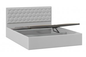 Кровать с ПМ Порто 1400 (с подъемным механизмом) Велюр Confetti Silver