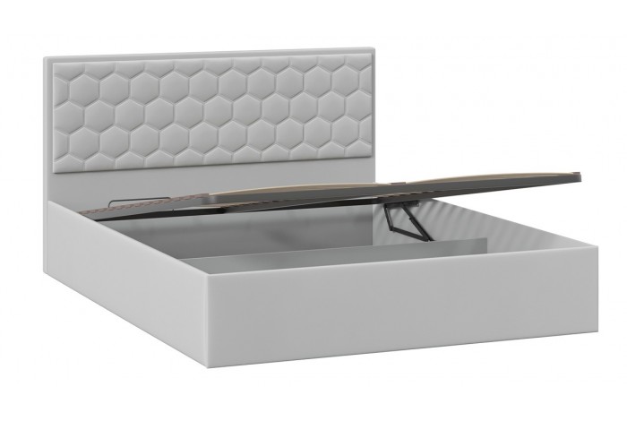 Кровать с ПМ «Порто» 1400 (с подъемным механизмом) Велюр Confetti Silver
