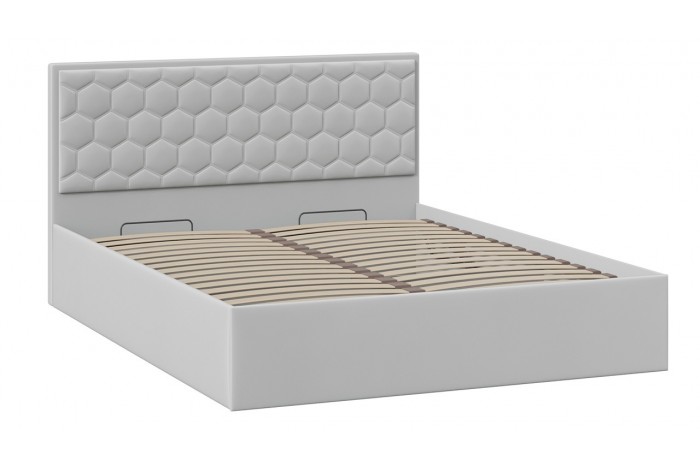 Кровать с ПМ «Порто» 1400 (с подъемным механизмом) Велюр Confetti Silver