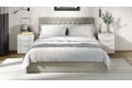 Кровать без ПМ «Порто» 1600 (без подъемного механизма) Велюр Confetti Smoke