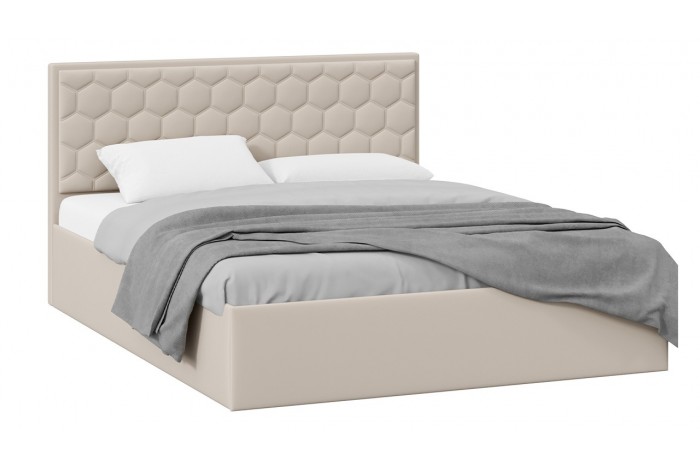 Кровать с ПМ «Порто» 1600 (с подъемным механизмом) Велюр Confetti Cream