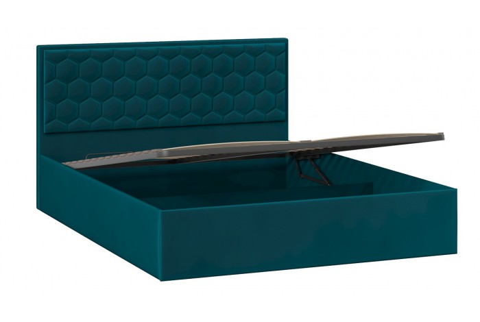 Кровать с ПМ «Порто» 1600 (с подъемным механизмом) Велюр Confetti Izumrud