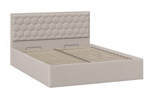 Кровать с ПМ Порто 1600 (с подъемным механизмом) Велюр Confetti Smoke