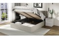 Кровать с ПМ «Порто» 1600 (с подъемным механизмом) Велюр Confetti Smoke