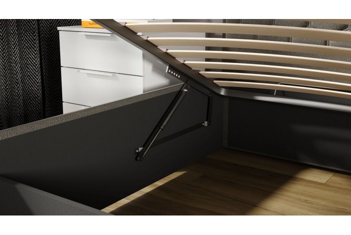 Кровать с ПМ «Порто» 1600 (с подъемным механизмом) Велюр Confetti Stone