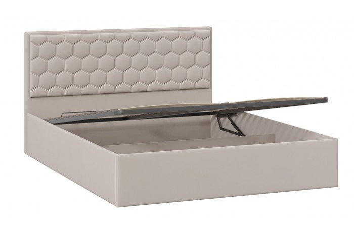 Кровать с ПМ «Порто» 1600 (с подъемным механизмом) Велюр Confetti Smoke