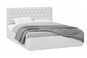 Кровать без ПМ Порто 1800 (без подъемного механизма) Экокожа белая Polo