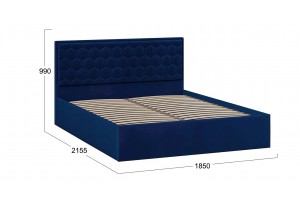 Кровать без ПМ Порто 1800 (без подъемного механизма) Велюр Confetti Blue