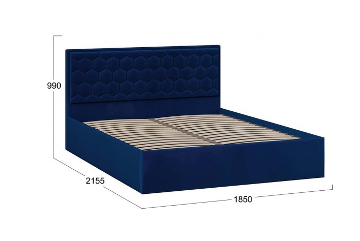Кровать без ПМ «Порто» 1800 (без подъемного механизма) Велюр Confetti Blue