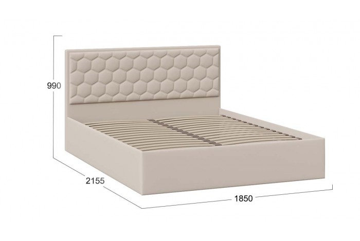 Кровать без ПМ «Порто» 1800 (без подъемного механизма) Велюр Confetti Cream