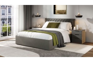 Кровать без ПМ Порто 1800 (без подъемного механизма) Велюр Confetti Stone