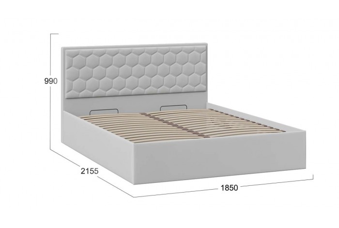 Кровать с ПМ «Порто» 1800 (с подъемным механизмом) Велюр Confetti Silver