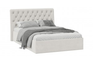 Кровать без ПМ Скарлет 1400 Тип 1 без подъемного механизма Велюр Бежевый