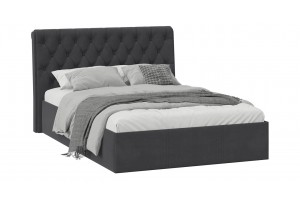 Кровать без ПМ Скарлет 1400 Тип 1 без подъемного механизма Велюр Графит