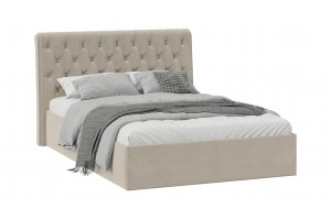 Кровать без ПМ Скарлет 1400 Тип 1 без подъемного механизма Велюр Мокко светлый
